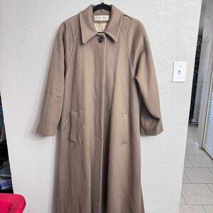 Vintage Christian Dior Tan Swing Pea Coat - Size Unknown